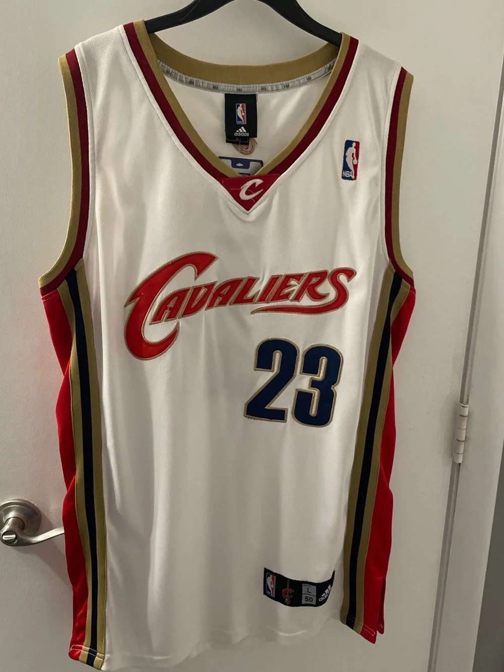 adidas White/Cream Cleveland Cavaliers #23 Swingman Jersey